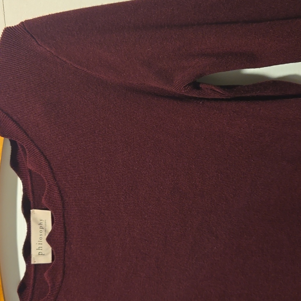 Philosophy Rich Burgundy Knit Top - Picture 14 of 14